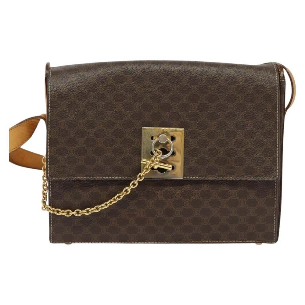 Celine Macadam Shoulder Bag Brown